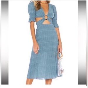 Tularosa Nanette Blue Midi Dress